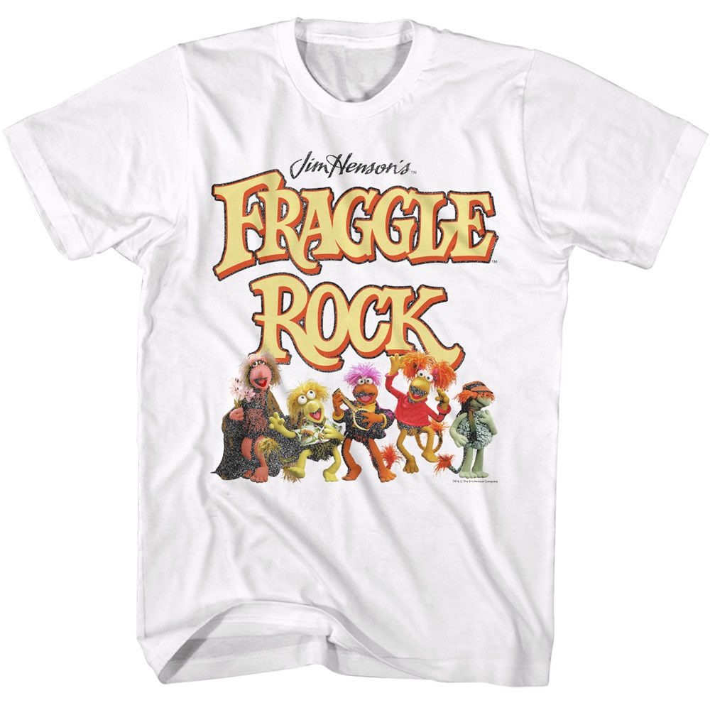 Fraggle Rock - Fraggles And Logo - Licensed - Adult Short Sleeve T-Shirt