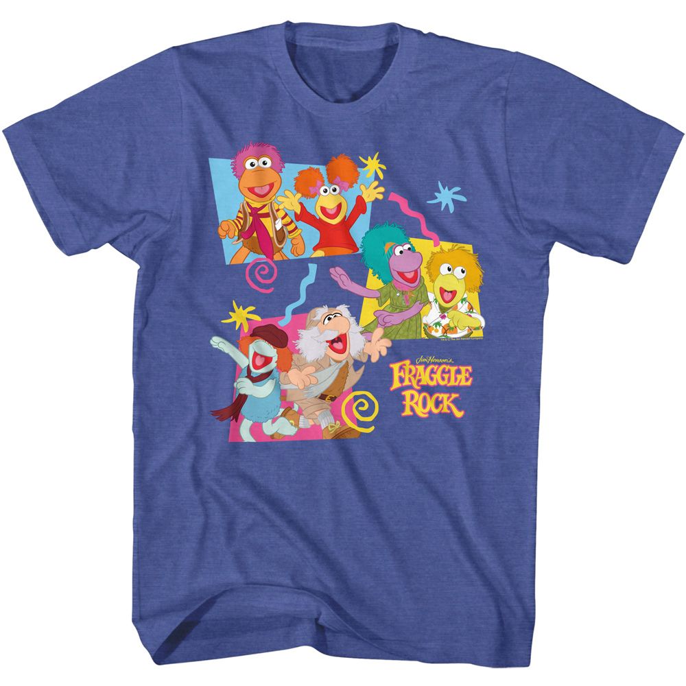 Fraggle Rock - Fraggles In Boxes - Short Sleeve - Heather - Adult - T-Shirt