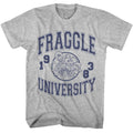 Fraggle Rock - University - Gray Front Print Short Sleeve Solid Adult T-Shirt