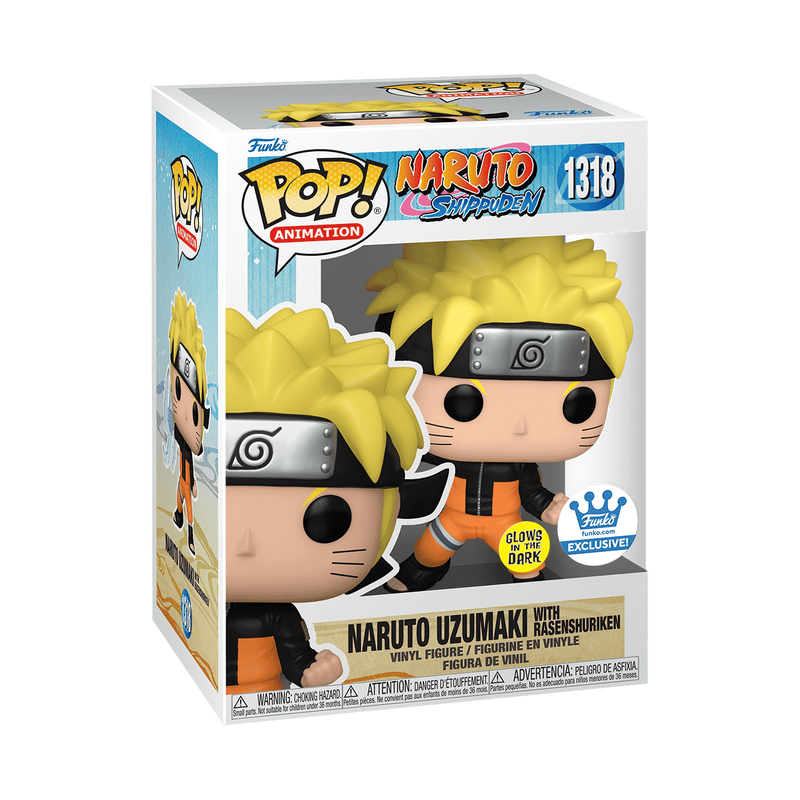 Funko Pop! Animation: Naruto Shippuden - Naruto Uzumaki with Rasenshuriken Glow-in-the-dark Exclusive