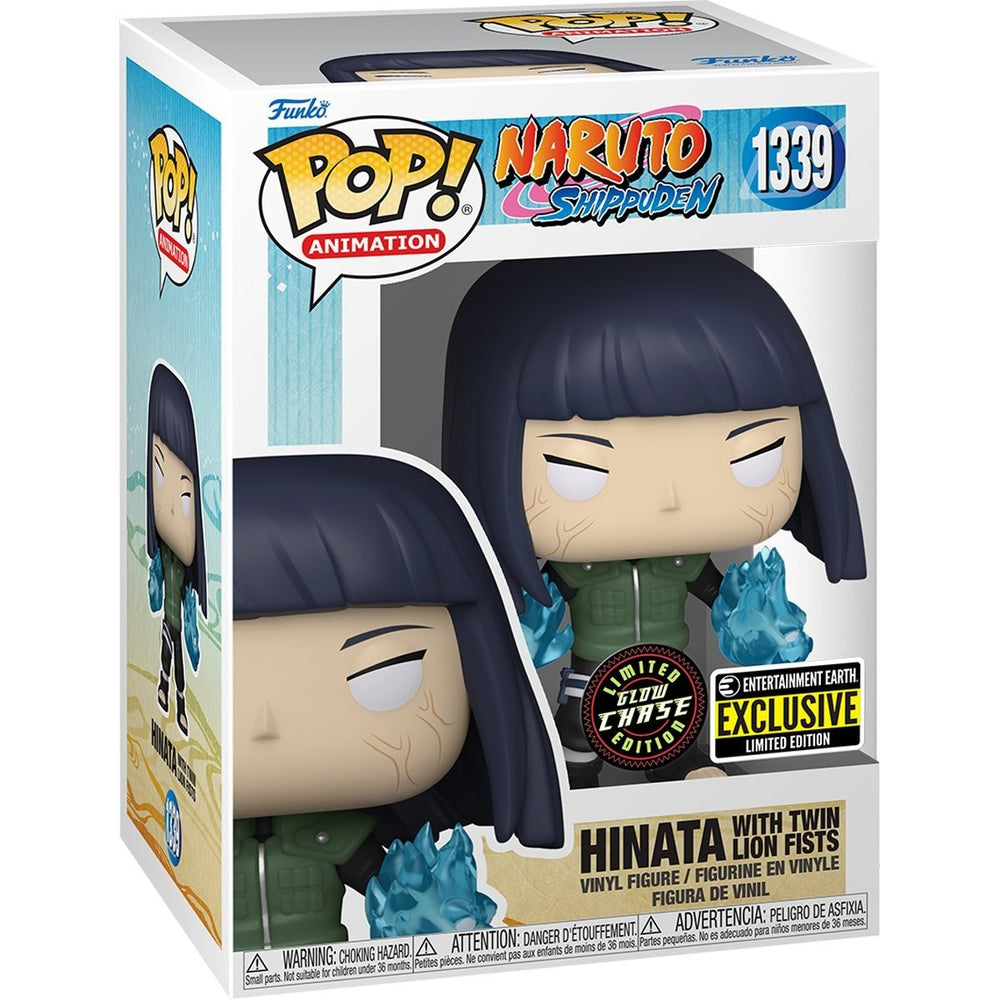 Funko Pop! Animation: Naruto Shippuden - Hinata with Twin Lion Fists Chase Glow-in-the-dark Entertainment Earth Exclusive