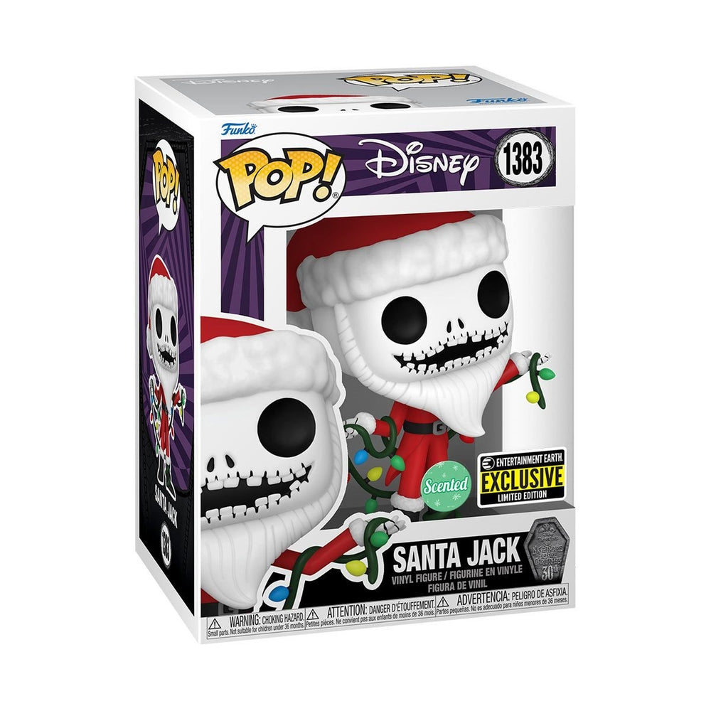 Funko Pop! Disney: Nightmare Before Christmas 30th Anniversary - Santa Jack Skellington Scented Entertainment Earth Exclusive