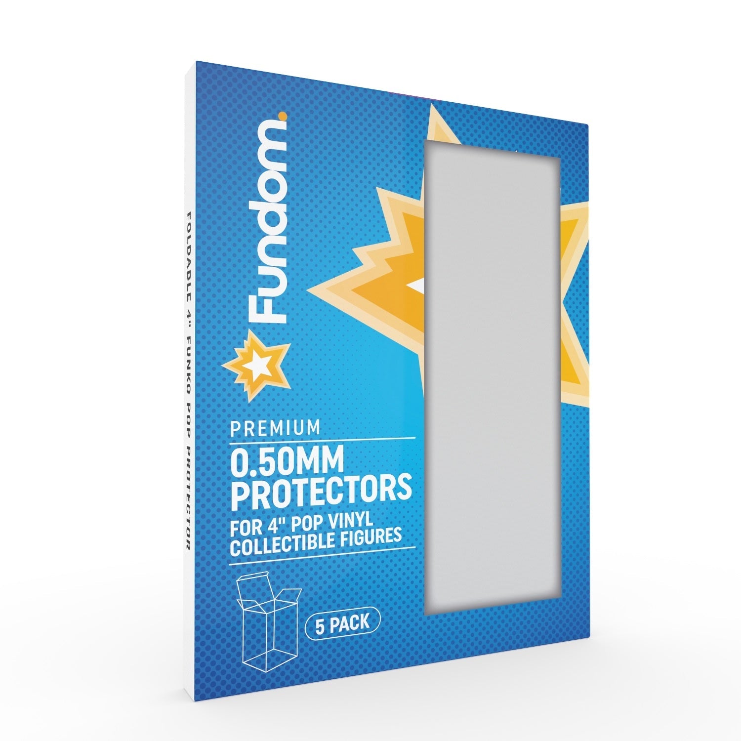 Fundom 0.5mm Green Glow-in-the-dark Pop Protectors Sleeve Case 5-Pack - 4" Inch Pop! Vinyl Figures