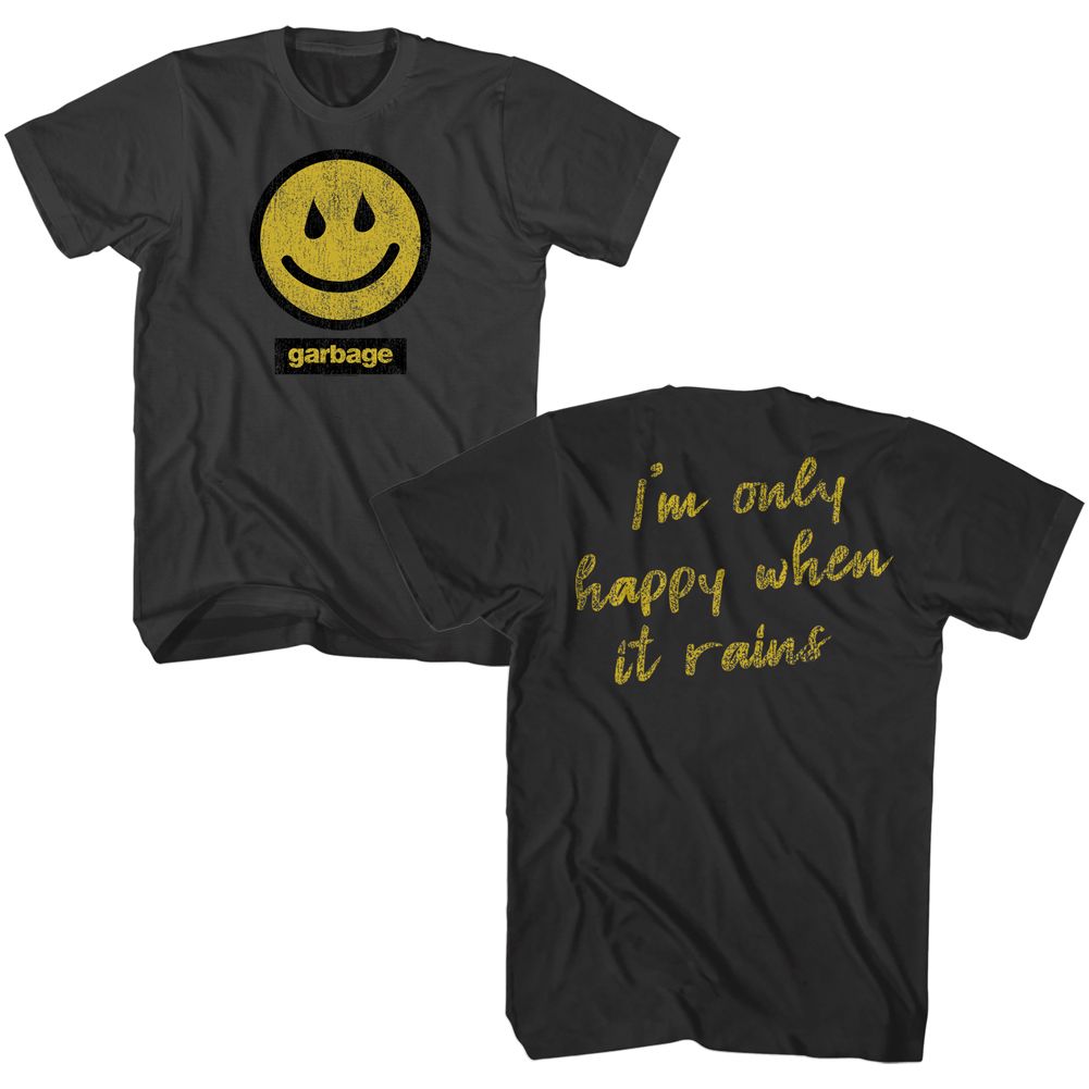 Garbage - Rain Smiley - Short Sleeve - Adult - T-Shirt