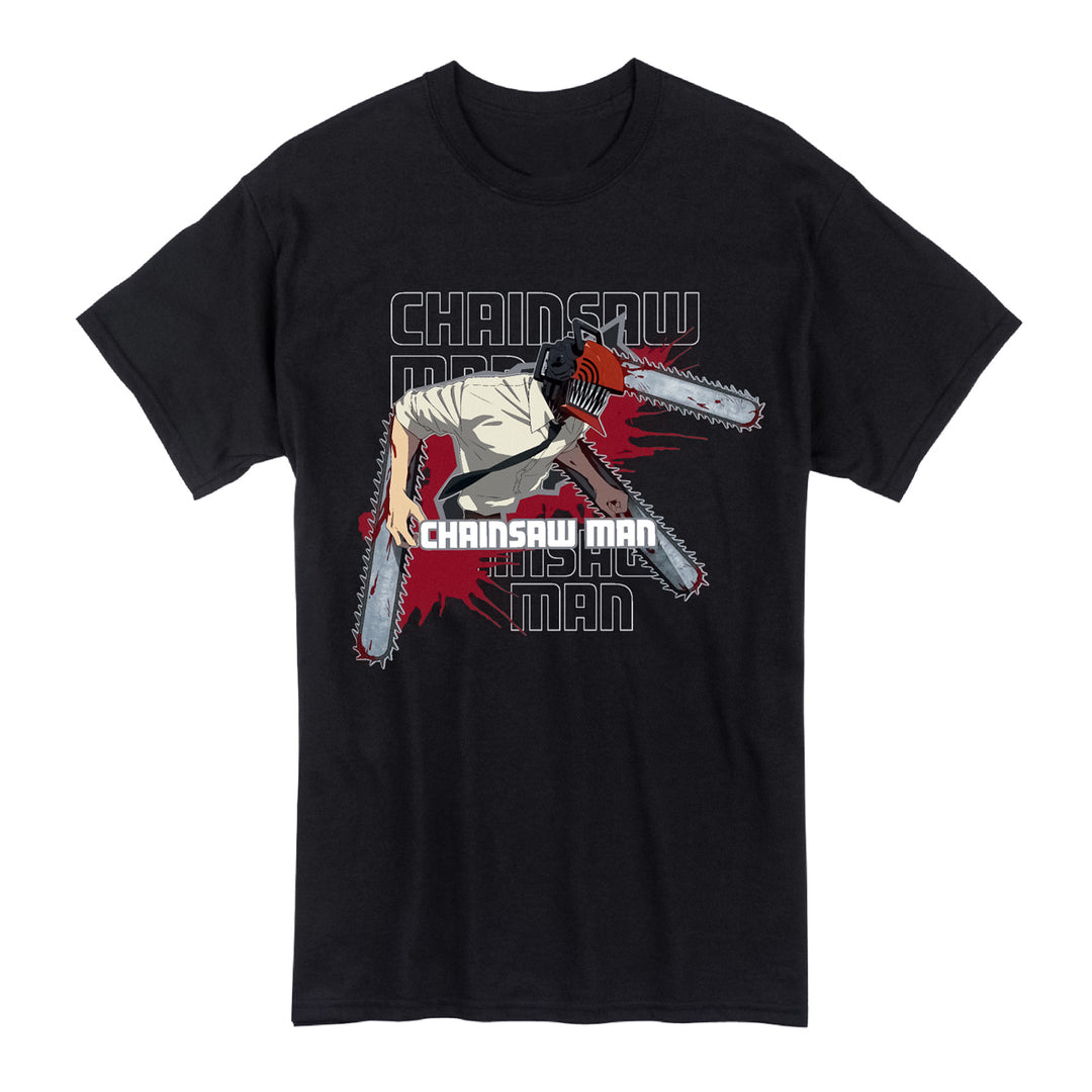 Great Eastern Entertainment Chainsaw Man - Fighting Position Adult Men T-Shirt