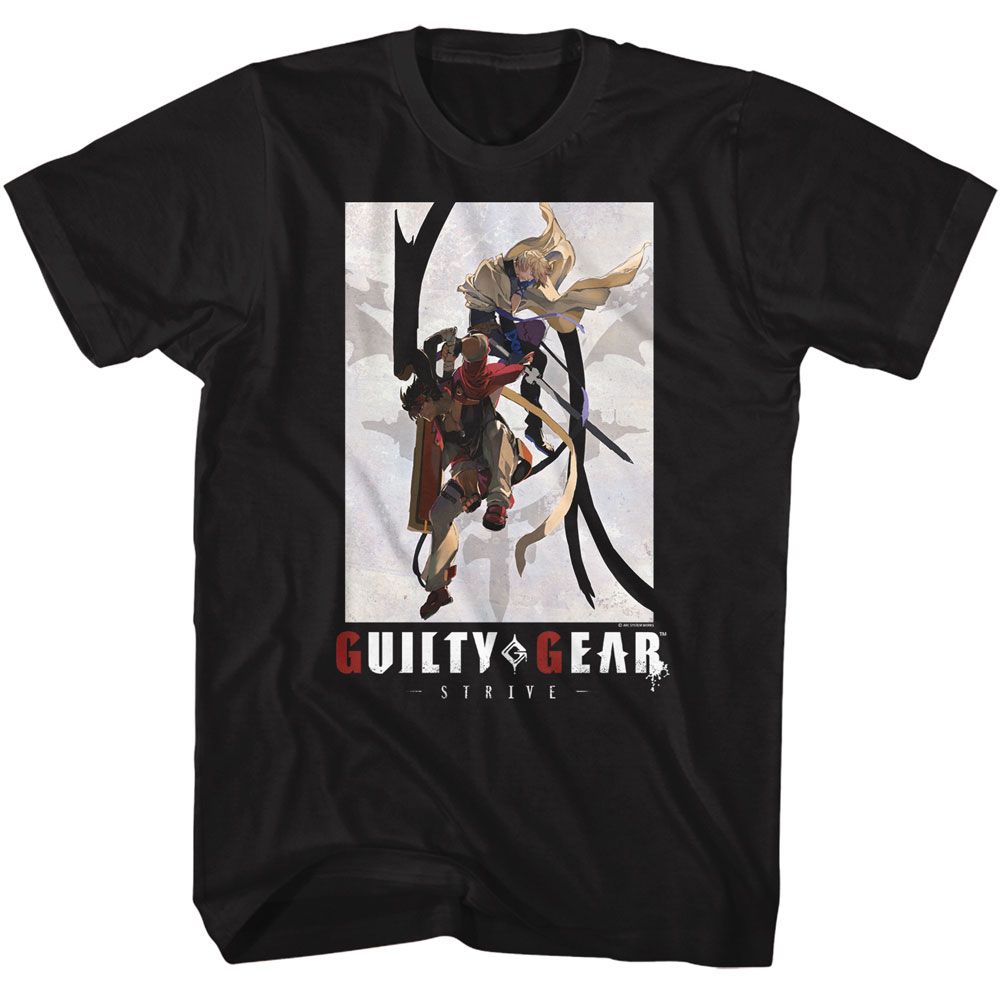 Guilty Gear Guily Gear Poster Black Solid Adult Short Sleeve T-Shirt