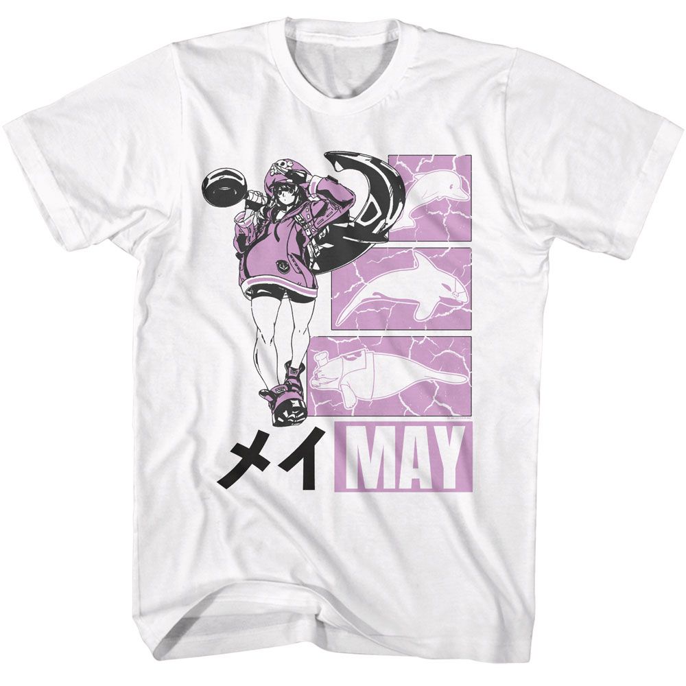 Guilty Gear - May With Sea Friends - White Short Sleeve Adult T-Shirt