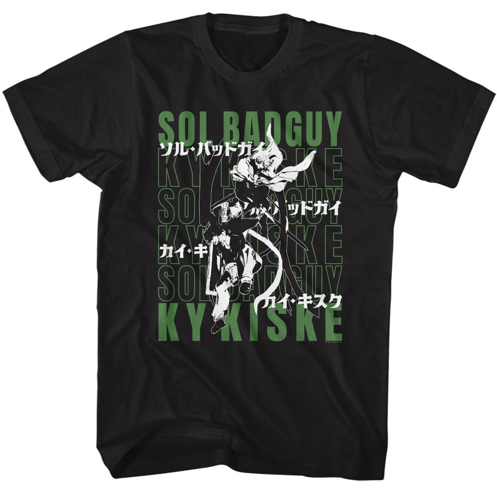 Guilty Gear - Sol Badguy And Ky Kiske - Black Short Sleeve Adult T-Shirt