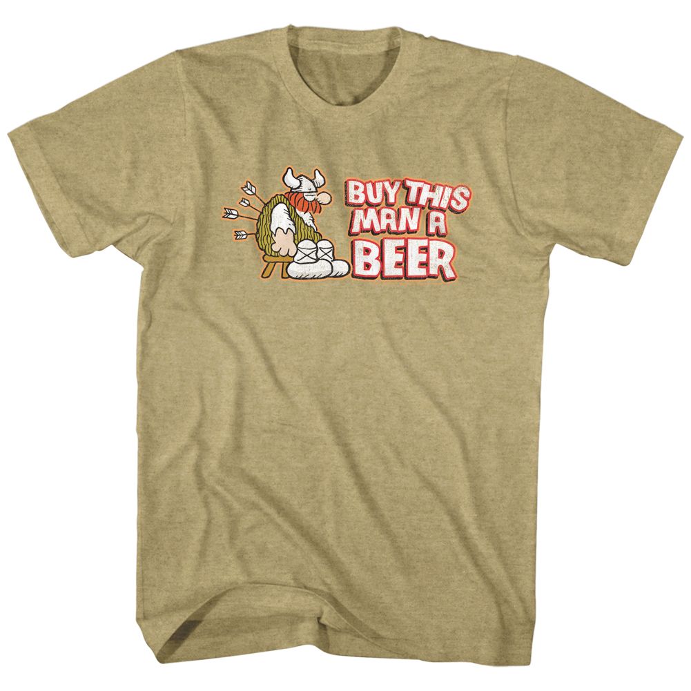 Hagar The Horrible - Buy This Man A Beer - Short Sleeve - Heather - Adult - T-Shirt