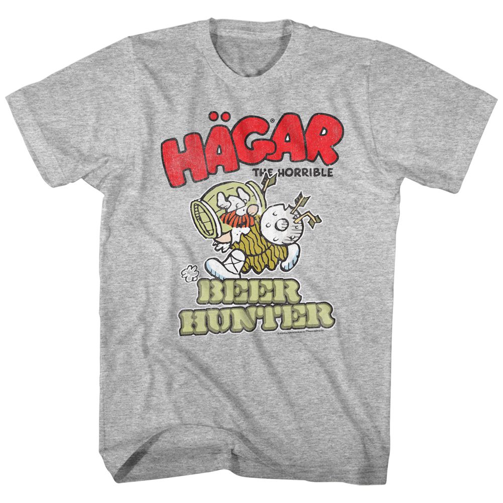 Hagar The Horrible - Beer Hunter - Short Sleeve - Heather - Adult - T-Shirt