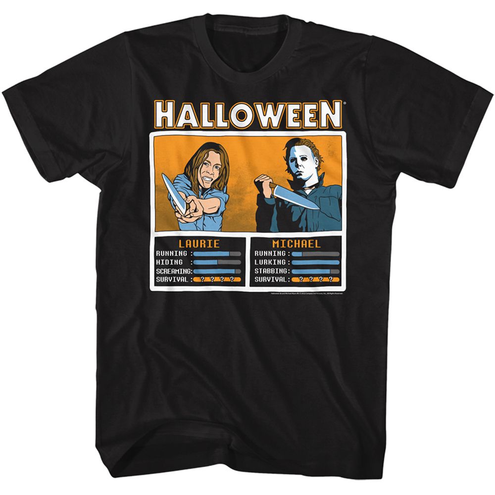 Halloween - Laurie Vs Michael Face Off - Short Sleeve - Adult - T-Shirt