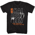 Halloween - Hollow - Black Front Print Short Sleeve Solid Adult T-Shirt