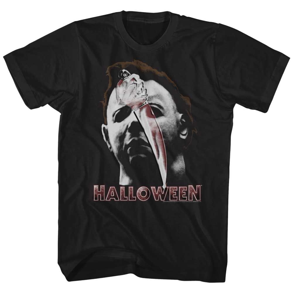 Halloween - Mask & Knife - Short Sleeve - Adult - T-Shirt