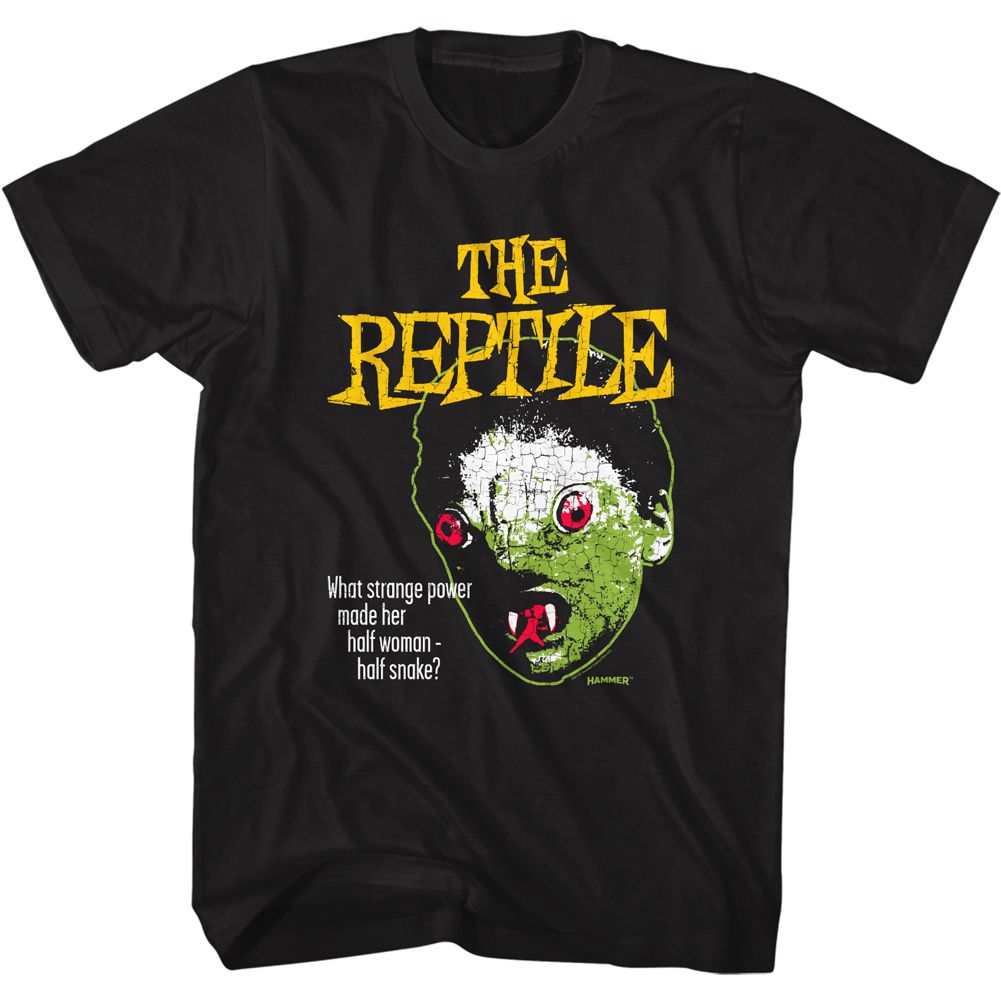 Hammer Horror - The Reptile Face - Short Sleeve - Adult - T-Shirt
