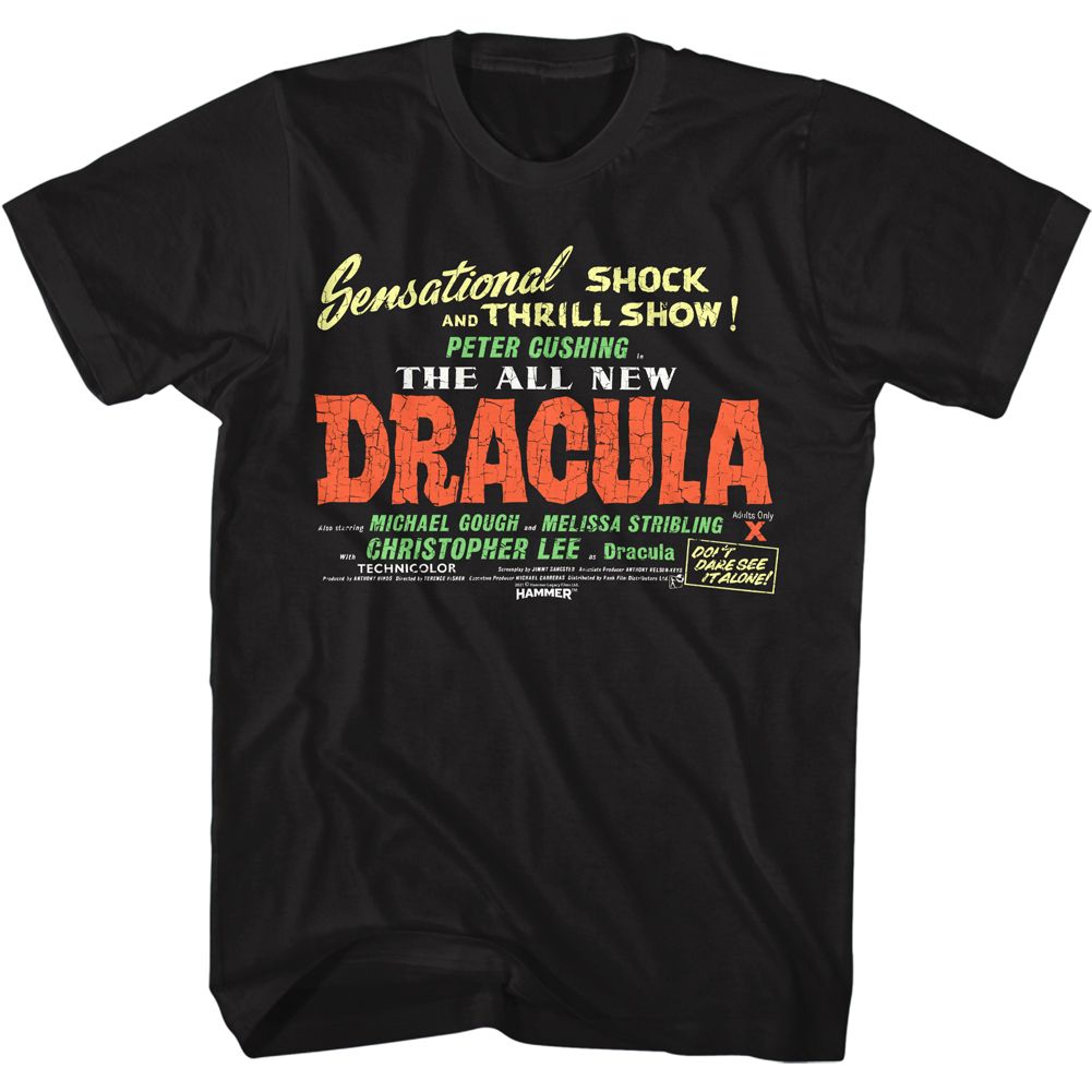 Hammer Horror - Dracula Shock & Thrill - Short Sleeve - Adult - T-Shirt