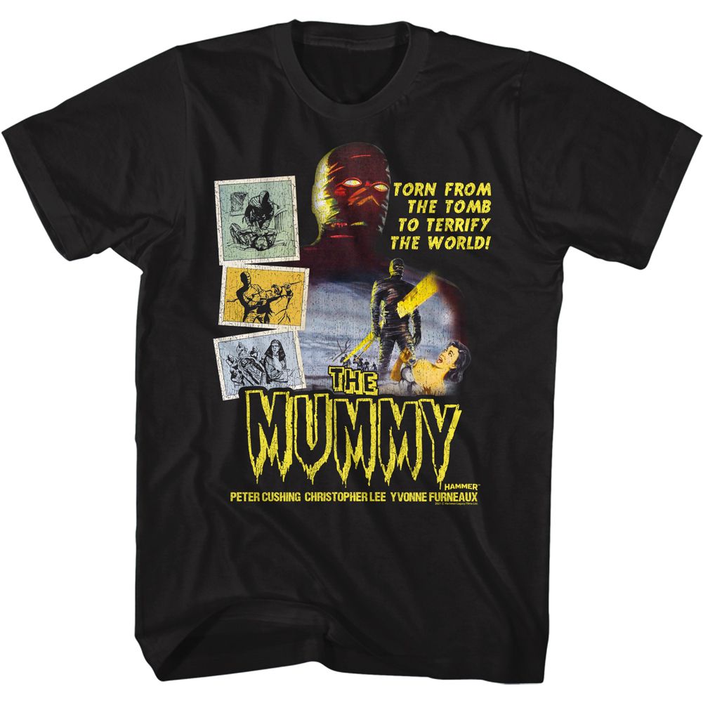 Hammer Horror - Mummy With Photographs - Short Sleeve - Adult - T-Shirt