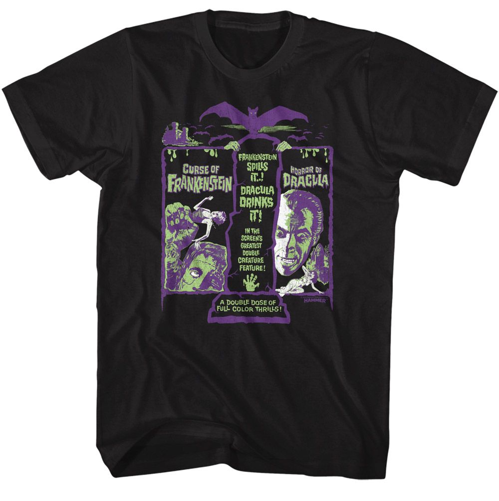 Hammer Horror - Franken Dracula Recolor - Short Sleeve - Adult - T-Shirt