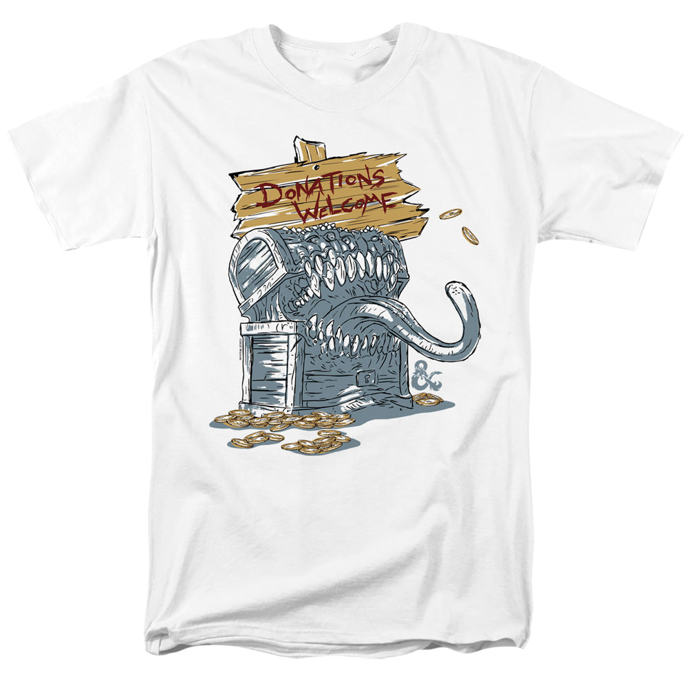 Dungeons And Dragons - Donations Welcome Mimic - Adult T-Shirt