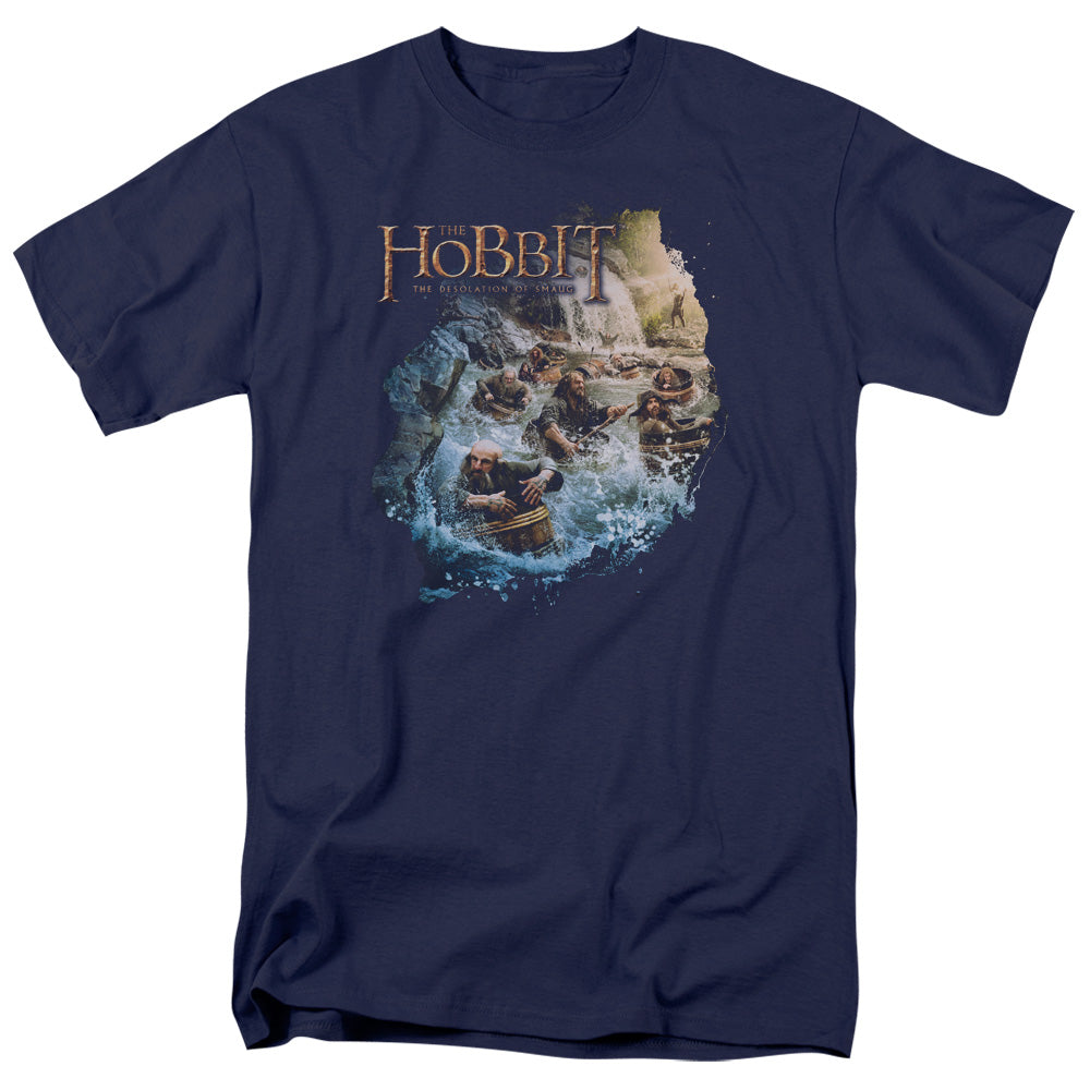 The Lord of The Rings The Hobbit - Barreling Down - Adult T-Shirt