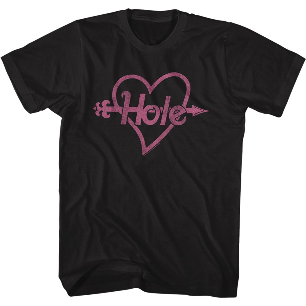 Hole - Pink Heart & Arrow - Short Sleeve - Adult - T-Shirt