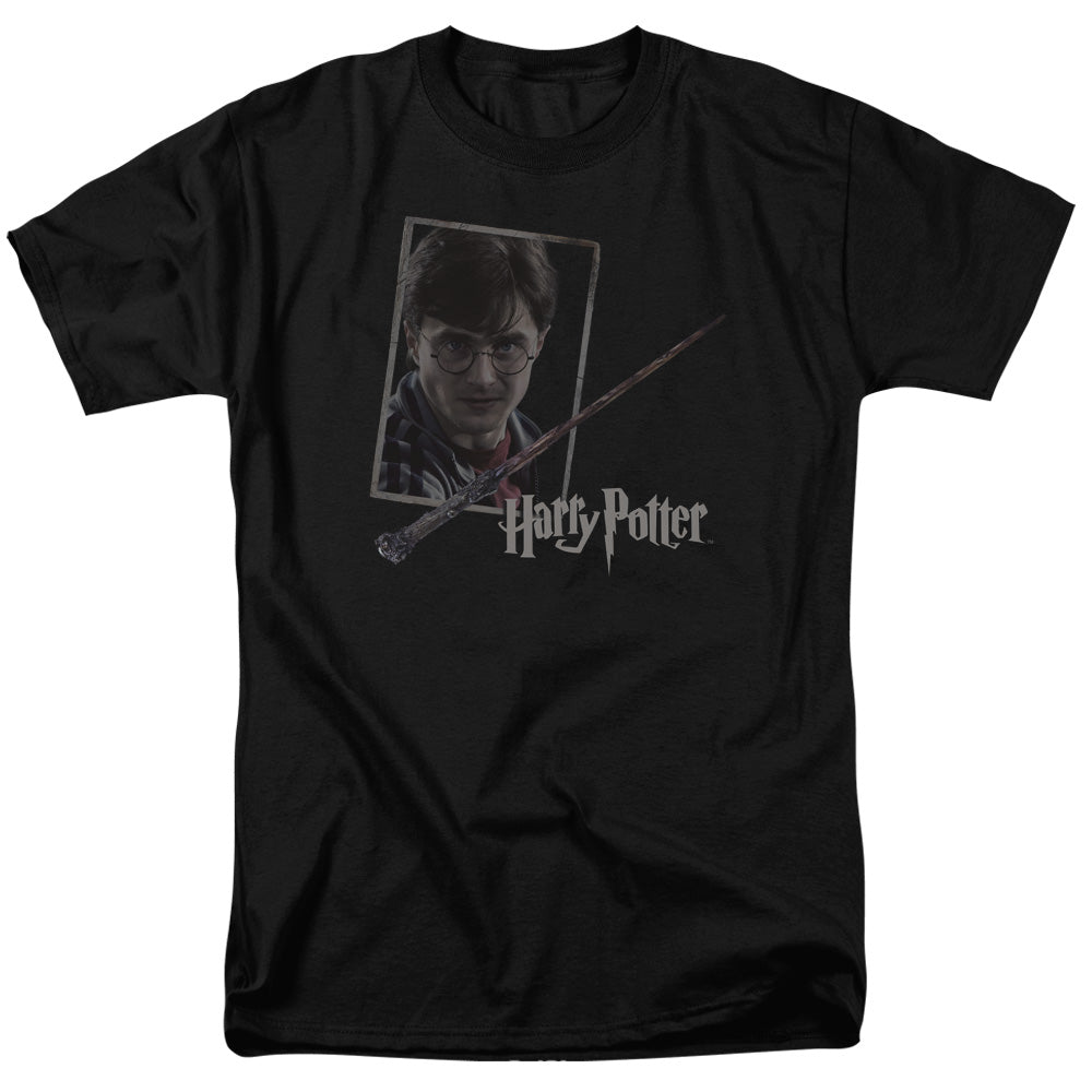 Harry Potter - Harrys Wand Portrait - Adult T-Shirt