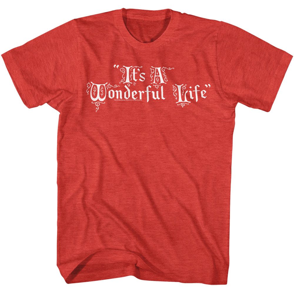 Its A Wonderful Life - Title Treatment - Short Sleeve - Heather - Adult - T-Shirt