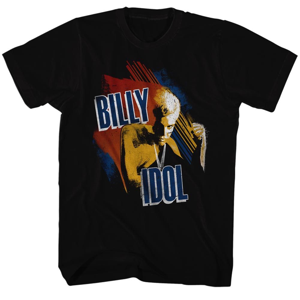 Billy Idol - Yellow Blue Red - Short Sleeve - Adult - T-Shirt