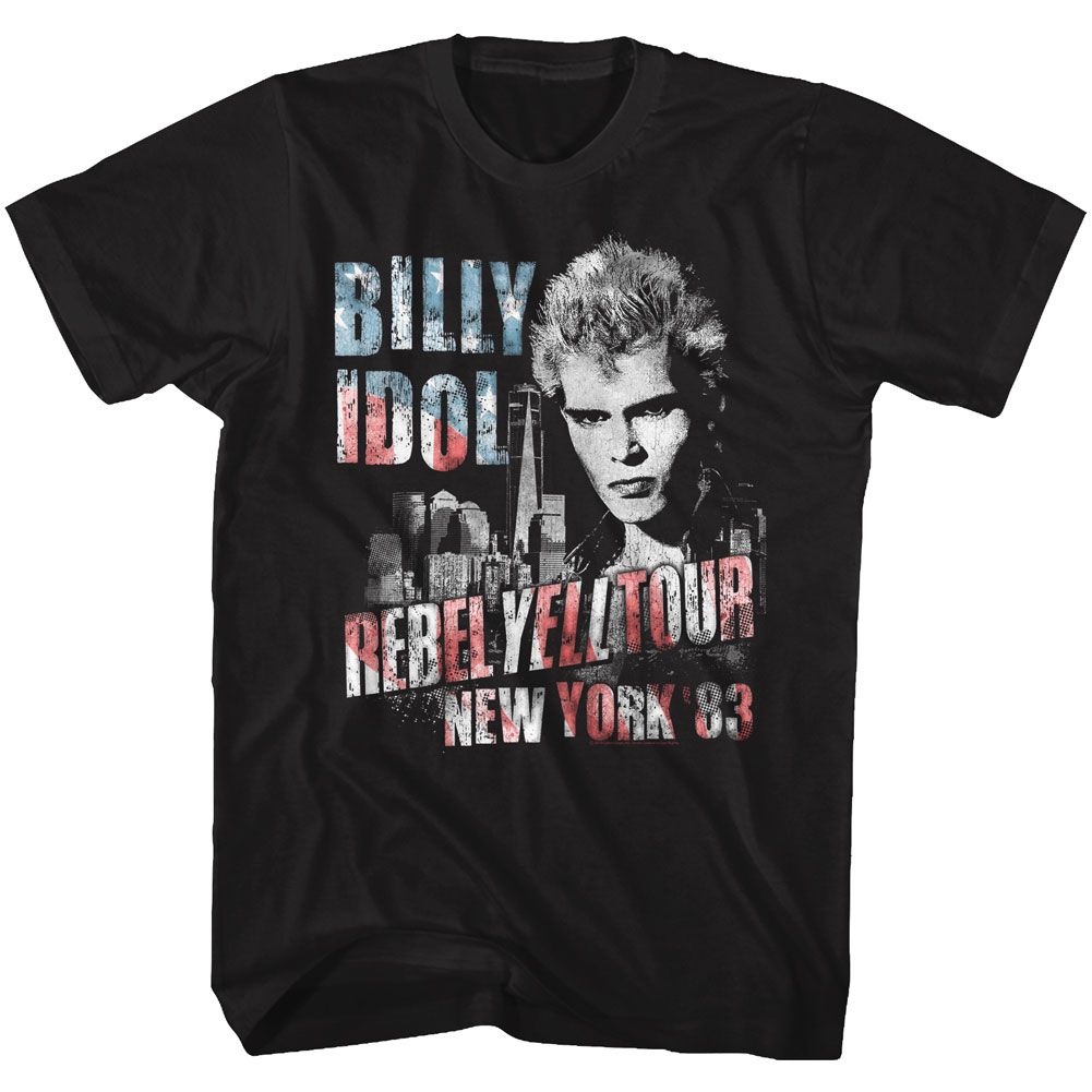 Billy Idol - NY 83 Flag-Ish - Short Sleeve - Adult - T-Shirt