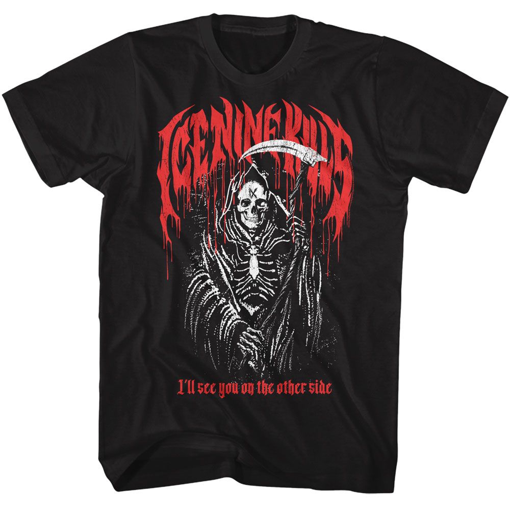 Ice Nine Kills Reaper Black Solid Adult Short Sleeve T-Shirt