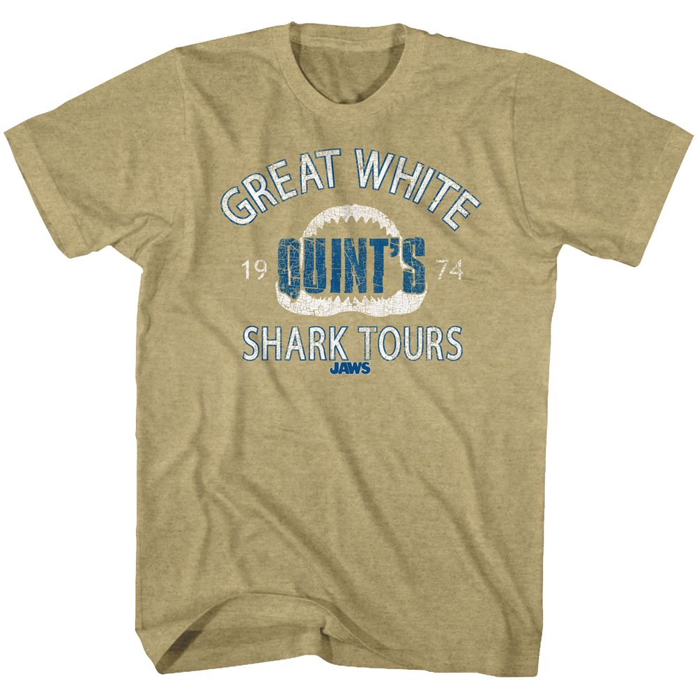 Jaws - Shark Tour4 - Short Sleeve - Heather - Adult - T-Shirt