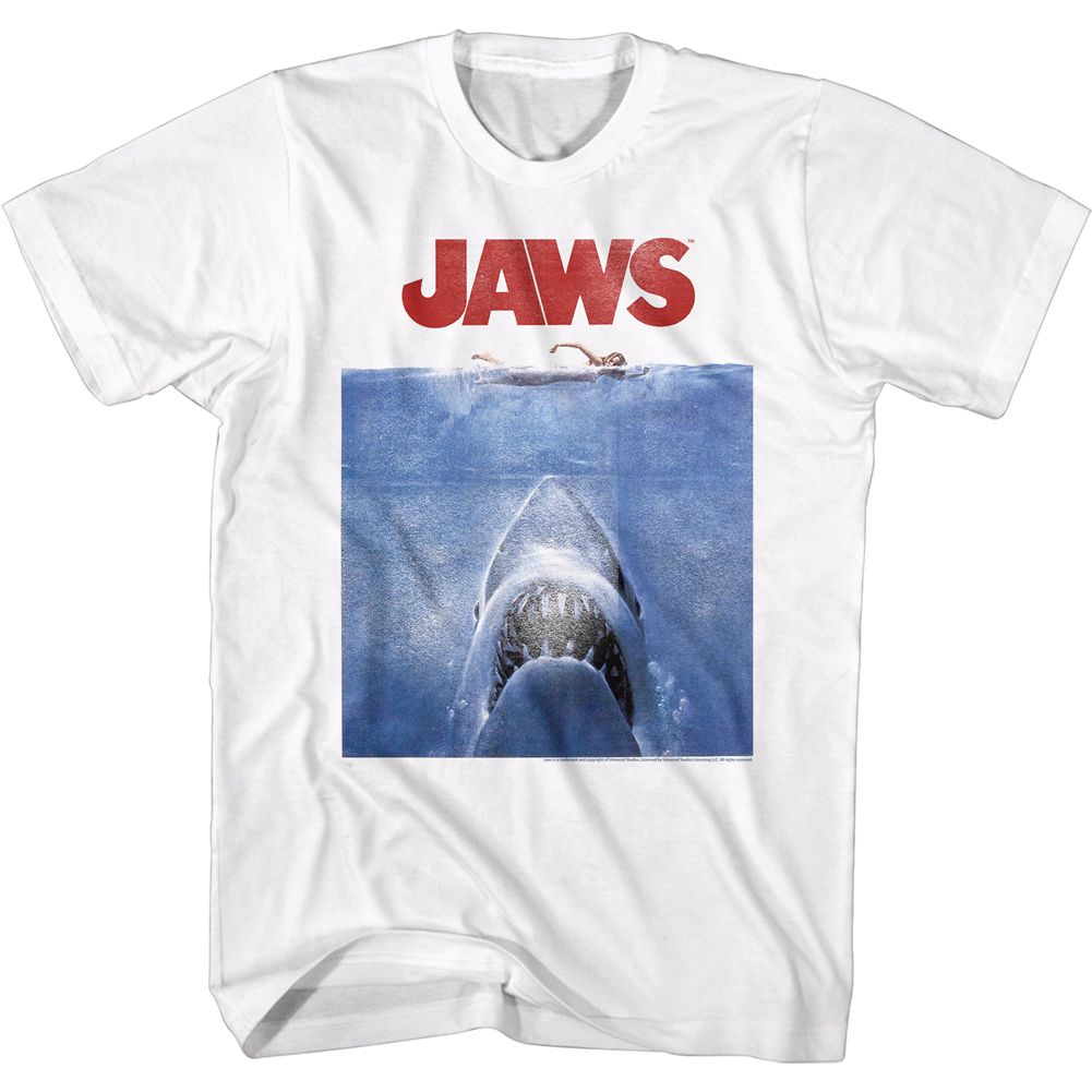 Jaws - Poster Blue - Short Sleeve - Adult - T-Shirt