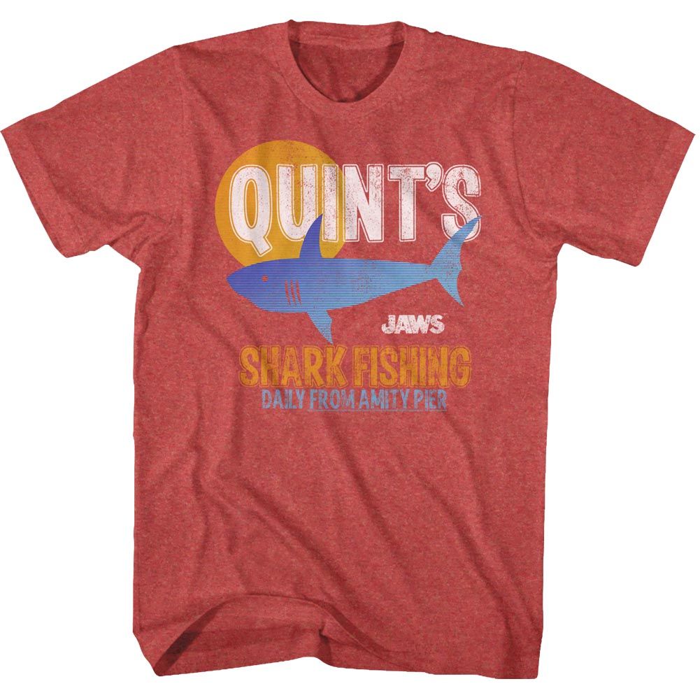 Jaws - Quint Fish - Short Sleeve - Heather - Adult - T-Shirt