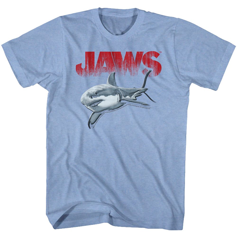 Jaws - Halftone - Short Sleeve - Heather - Adult - T-Shirt
