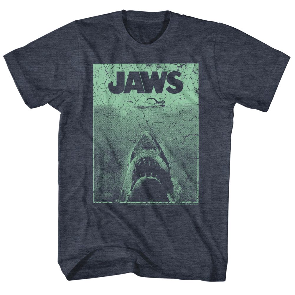 Jaws - Green Jaws - Short Sleeve - Heather - Adult - T-Shirt