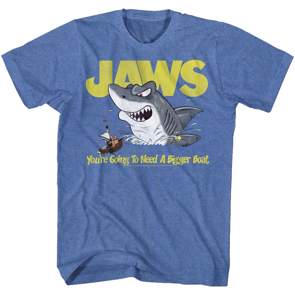 Jaws - Cartoon Jaws - Short Sleeve - Heather - Adult - T-Shirt