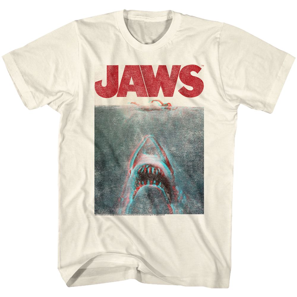 Jaws - In Terrifying 3D - Short Sleeve - Adult - T-Shirt