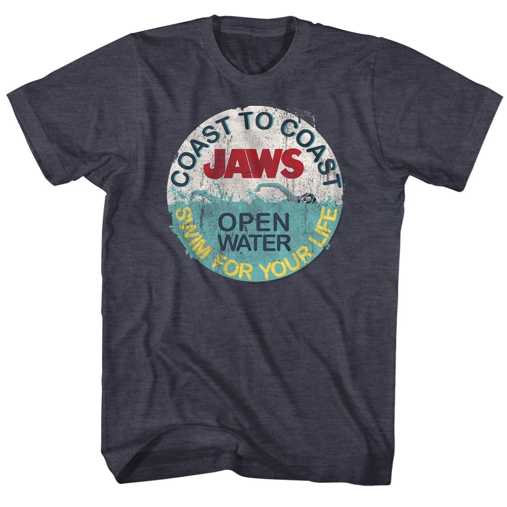 Jaws - Swim For Your Life - Short Sleeve - Heather - Adult - T-Shirt
