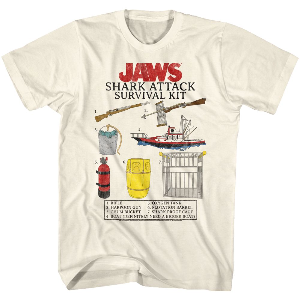 Jaws - Survival Kit - Short Sleeve - Adult - T-Shirt