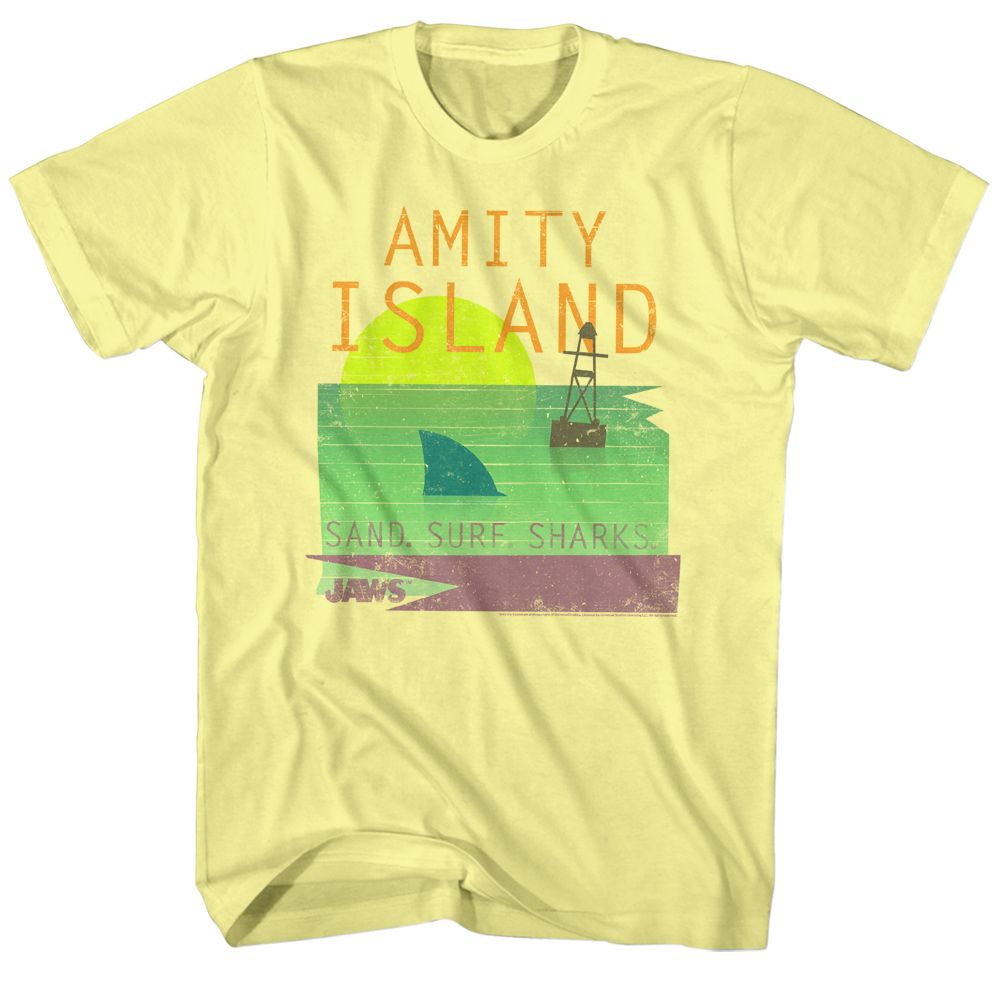 Jaws - Sand Surf Sharks - Short Sleeve - Heather - Adult - T-Shirt