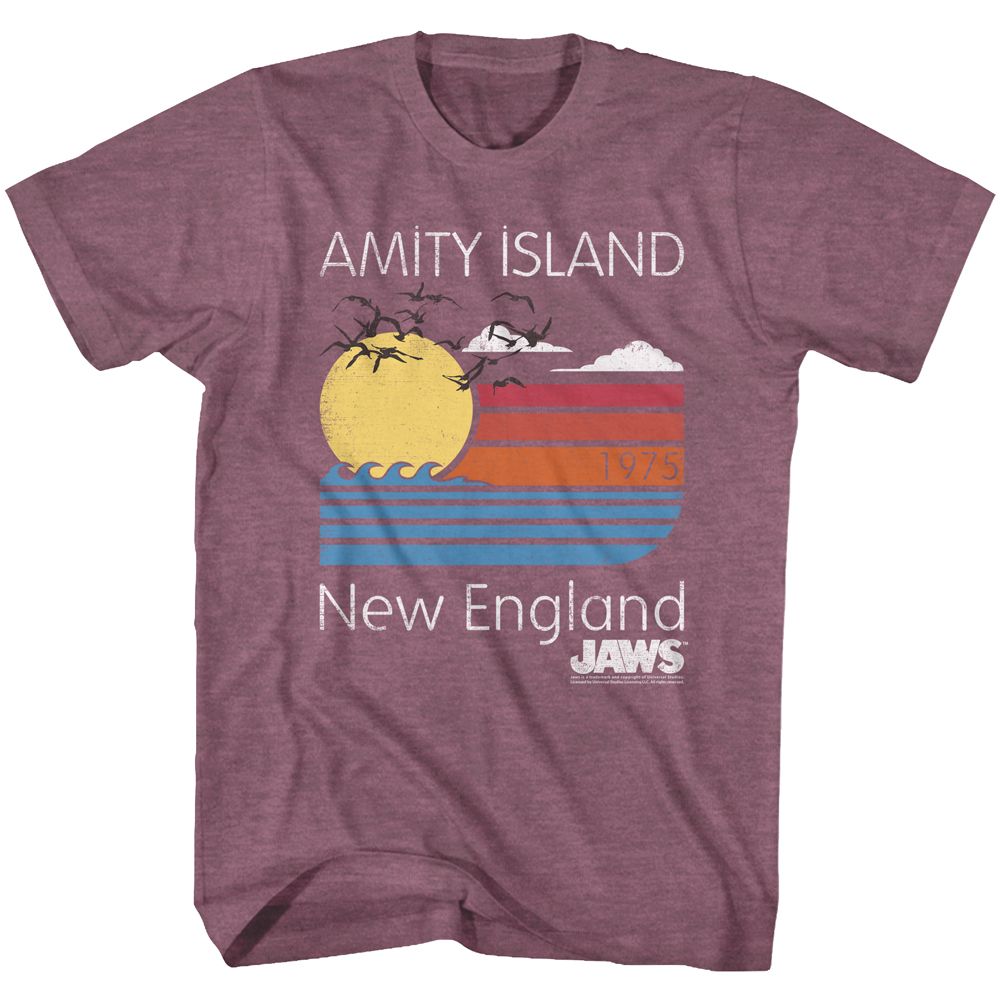 Jaws - Sunset - Short Sleeve - Heather - Adult - T-Shirt
