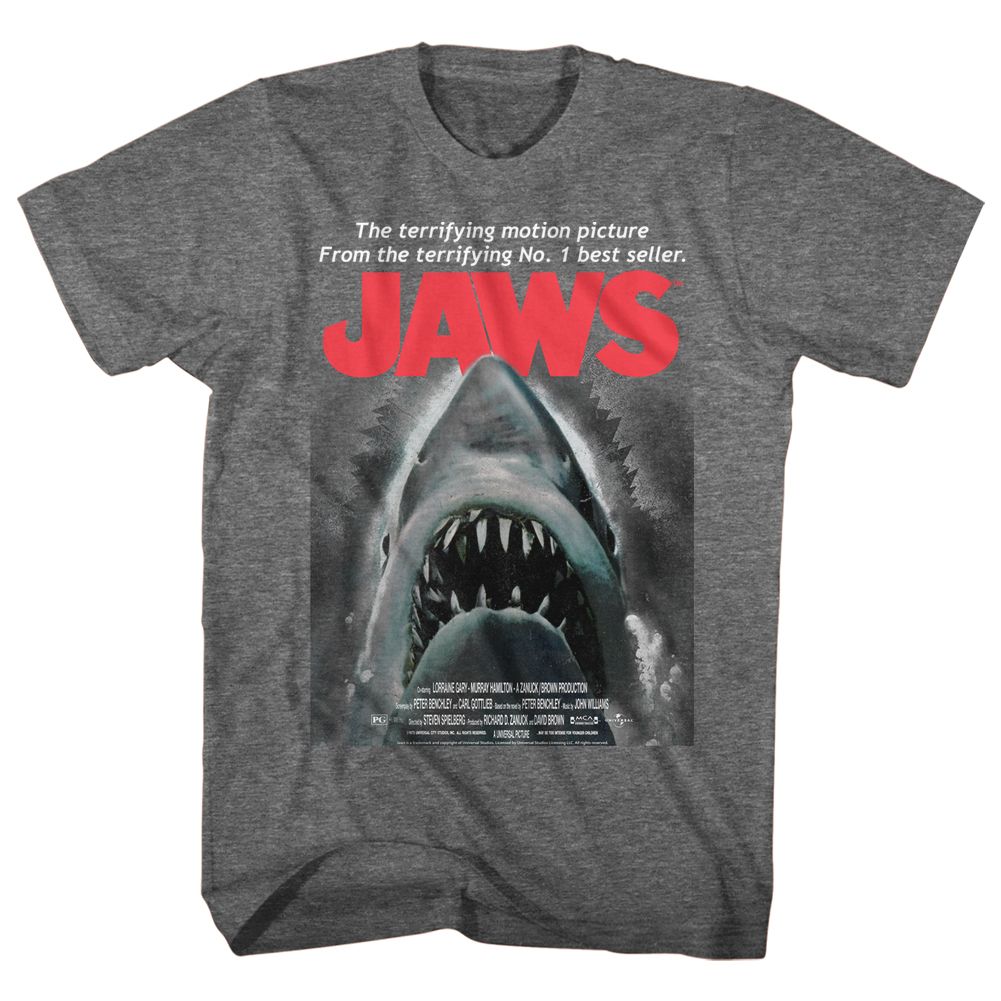 Jaws - Beware - Short Sleeve - Heather - Adult - T-Shirt