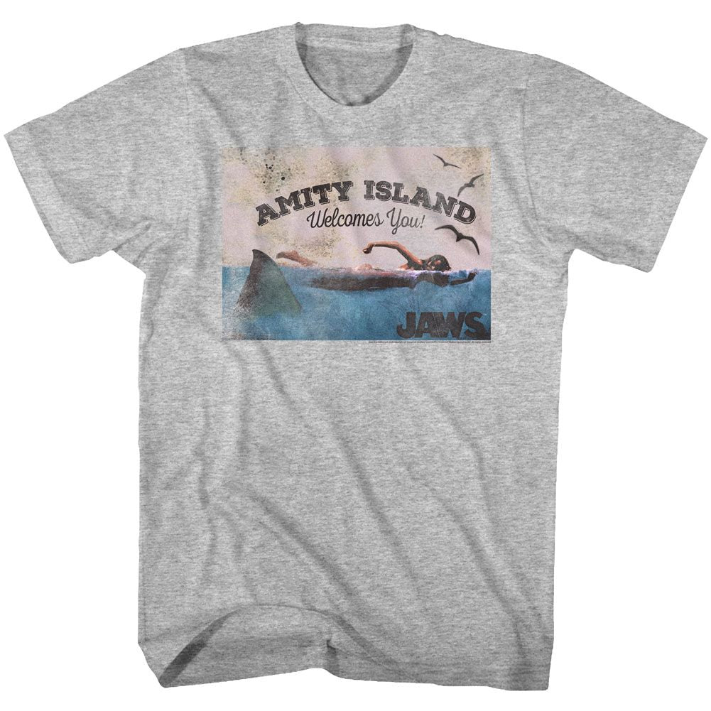 Jaws - Welcome - Short Sleeve - Heather - Adult - T-Shirt