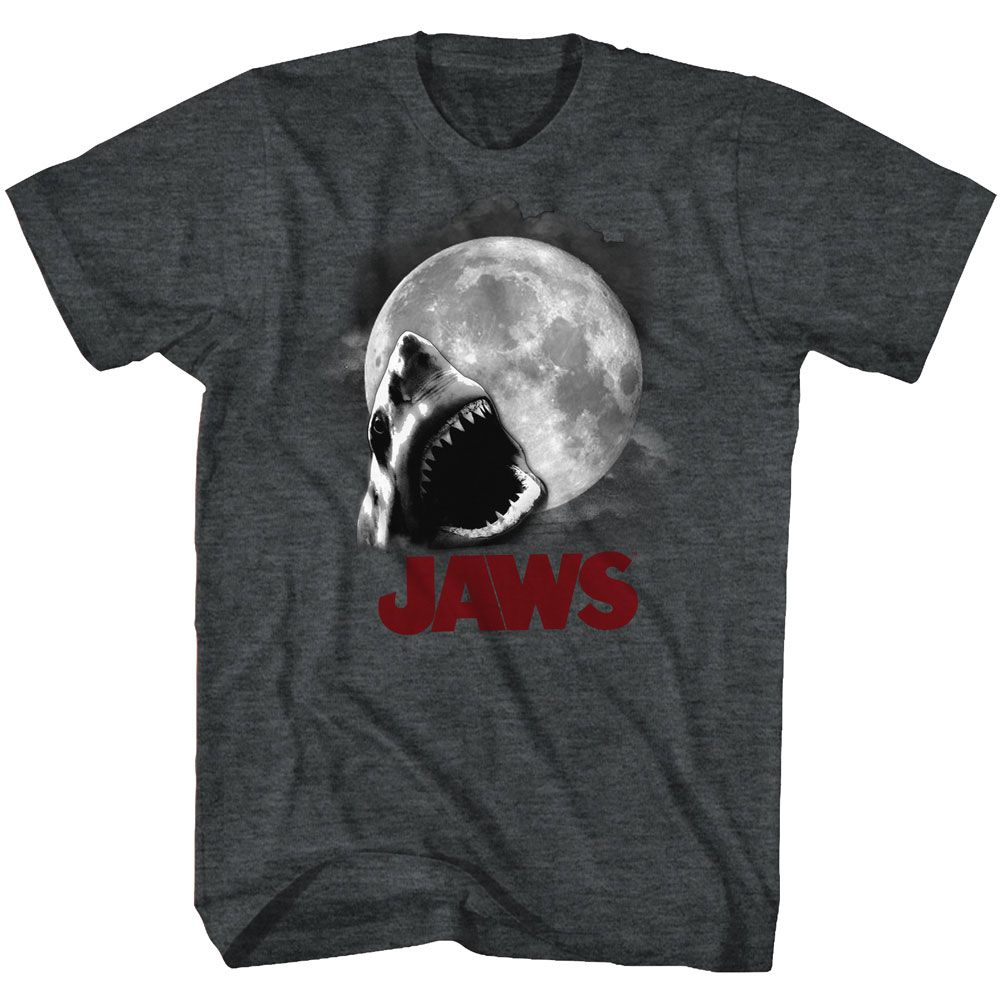 Jaws - Shark Moon - Short Sleeve - Heather - Adult - T-Shirt