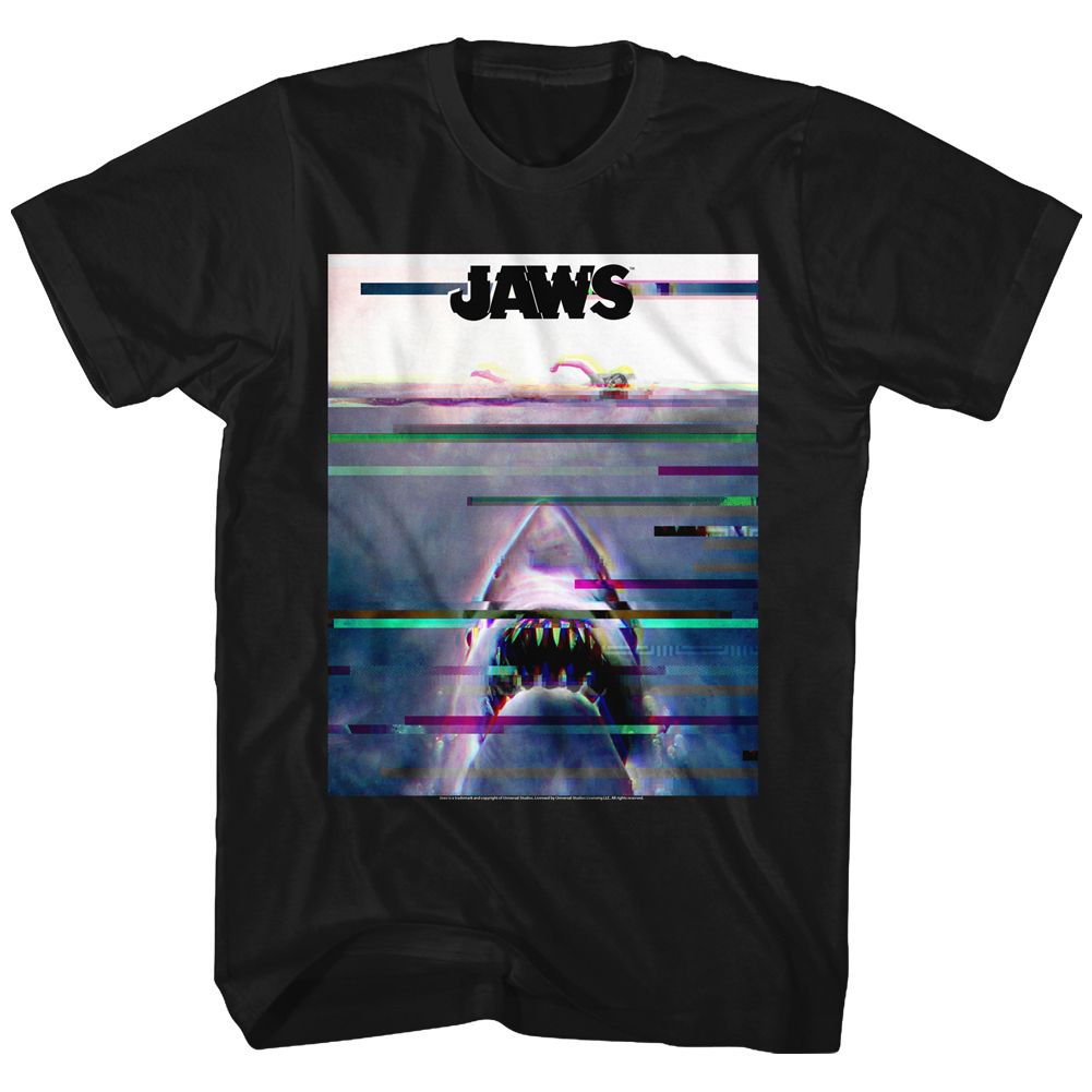 Jaws - Glitchy - Short Sleeve - Adult - T-Shirt