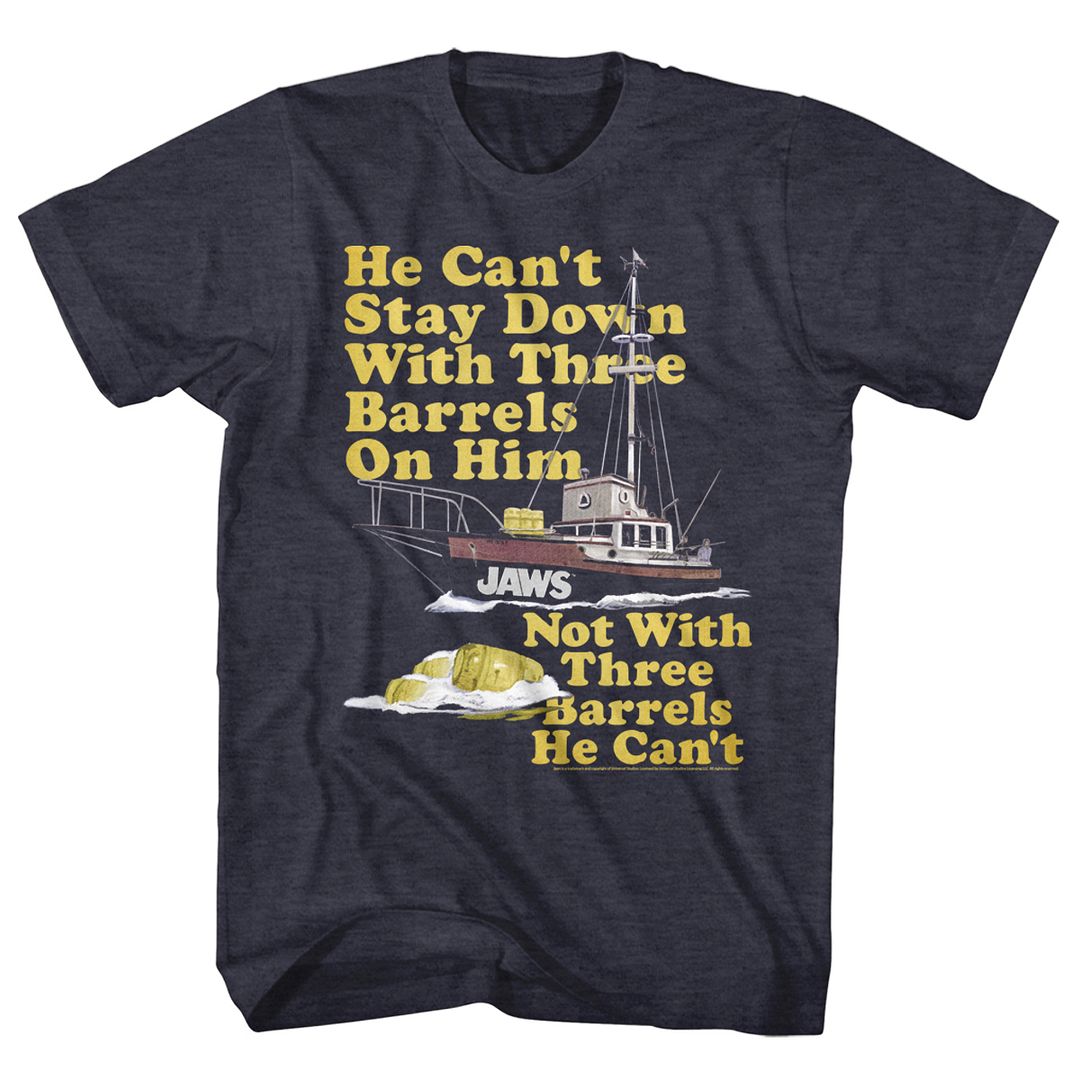 Jaws - 70s Barrels - Short Sleeve - Heather - Adult - T-Shirt