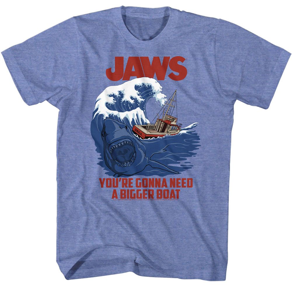Jaws - Swell Text - Short Sleeve - Heather - Adult - T-Shirt