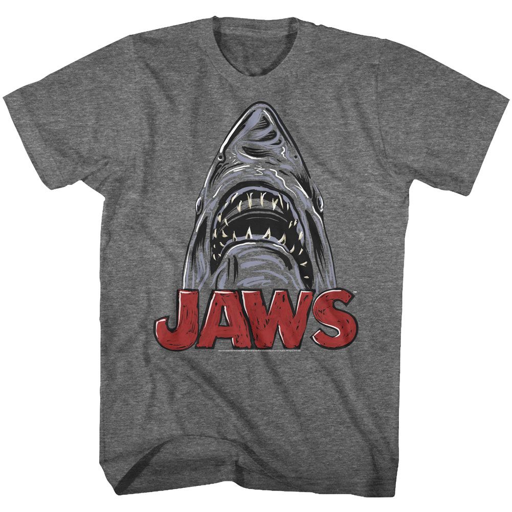Jaws - Sketchy Shark - Short Sleeve - Heather - Adult - T-Shirt
