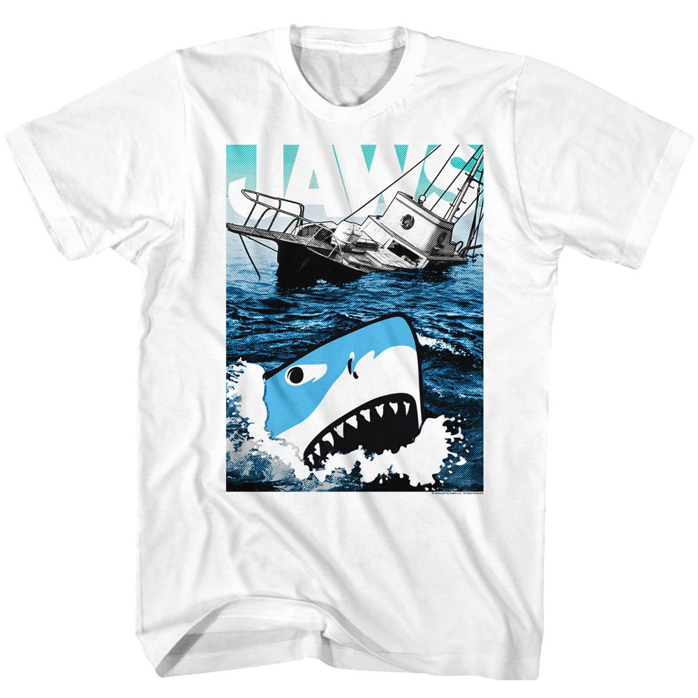 Jaws - Cartoon Sharko - Short Sleeve - Adult - T-Shirt