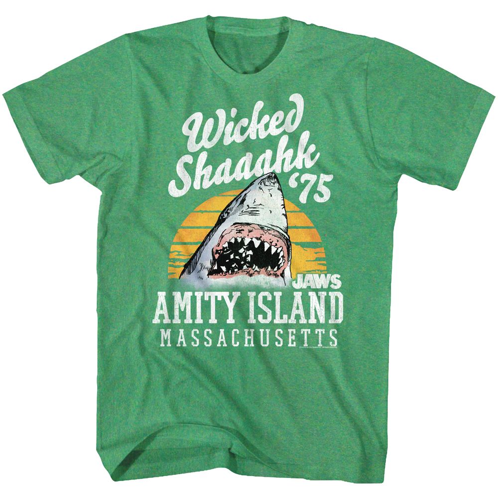 Jaws - Wicked Shaaahk - Short Sleeve - Heather - Adult - T-Shirt