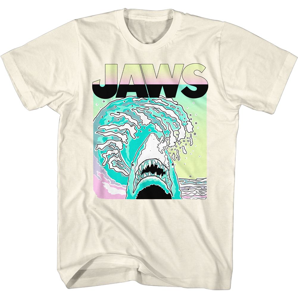 Jaws - Neon Waves 2 - Short Sleeve - Adult - T-Shirt